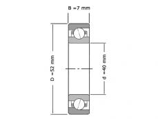 SKF Hoekcontactlager Eenrijig 71808 ACDGA P4 (40x52x7mm) photo