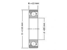 SKF Hoekcontactlager Eenrijig (Super Precisie) 71817 CDGA P4 (85x110x13mm) photo