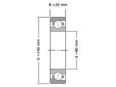 SKF Hoekcontactlager Eenrijig 7216 BEGAP (80x140x26mm) photo