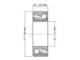 NKE Hoekcontactlager Tweerijig 3903 2RS C3 (17x30x10mm) photo