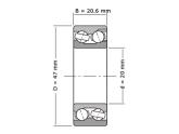 SNR Hoekcontactlager Tweerijig 3204 A (20x47x20.6mm) photo