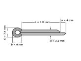 Splitpen DIN 94 4x112mm Verzinkt photo