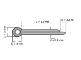 Splitpen DIN 94 1.2x12mm Verzinkt photo