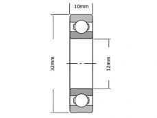 SKF Kogellager 6201 2RS1 VP311 RVS (12x32x10mm) photo