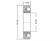 NKE Kogellager Zelfinstellend 108 TV (8x22x7mm) photo