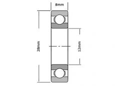 SKF Kogellager 6001 Z TN9 C3 LT (12x28x8mm) photo