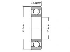 SKF Kogellager RMS8 (25.400x63.500x19.050mm) photo