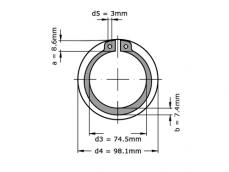 Seegerring DIN 471 80mm photo