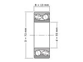 NKE Hoekcontactlager Tweerijig 3811 2RS (55x72x13mm) photo