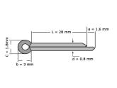 Splitpen DIN 94 1x28mm RVS A2 photo
