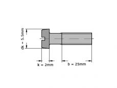 Cilinderschroef met zaaggleuf DIN 84 M3x28 Verzinkt photo