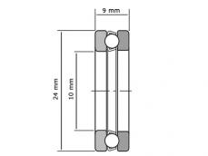 NKE Kogeltaatslager 51100 (10x24x9mm) photo