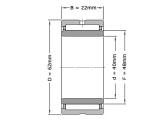 SKF Naaldlager Met Binnenring NA4908 2RS (40x62x23mm) photo