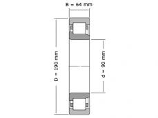 IBB Cilinderlager Eenrijig NJ2318 EM (90x190x64mm) photo