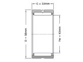 SKF Naaldlager Zonder Binnenring NKS43 (43x58x22mm) photo