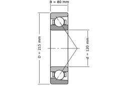 NSK Hoekcontactlager Tweerijig 7224 C TR DUL P3 (120x215x80mm) photo