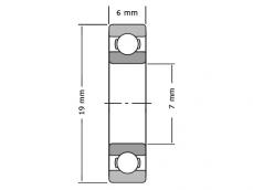 NSK Miniatuur Kogellager 607U MC3 (CN C0) (7x19x6mm) photo