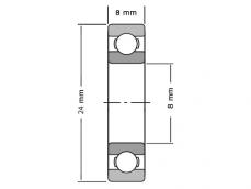 NTN Miniatuur Kogellager 628 LLU 2AS (8x24x8mm) photo