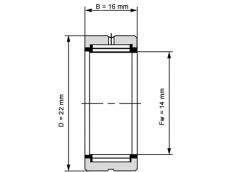 NKE Naaldhulslager NK14/16 (14x22x16mm) photo