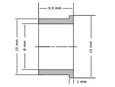 Permaglide Glijlager PAF08095 P10 8x10x9.5/15x1mm photo