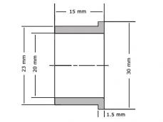 SKF Glijlager PCMF202315 E 20x23x15/30x1.5mm photo