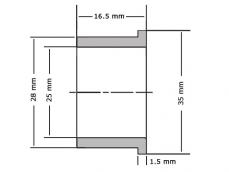 SKF Glijlager PCMF252816.5 E 25x28x16.5/35x1.5mm photo
