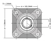 SKF Lagerblok Vierkant FY1.1/2 TF (38.10mm) photo